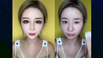 Pov: Woman'S Makeup Removal Process