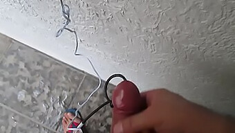 Masturbation With Electro Sound And Sperm