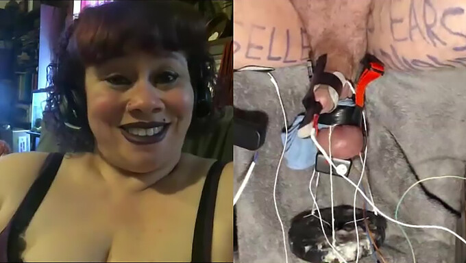 Fetiche De Ballbusting Eléctrico De La Ama