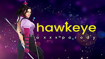 Cosplay宝贝hawkeye Kate Bishop的虚拟现实幻想