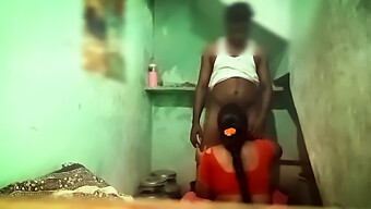 Aunty And Husband Caught In Bathroom