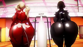 Experience The Thrill Of 3d As Ann And Makoto Indulge In Hourglass Inflation